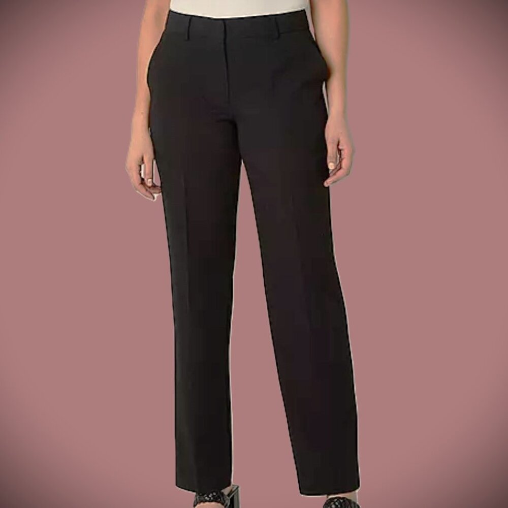 Worthington Flat Front NEW Black PANTS sz 16 with tags